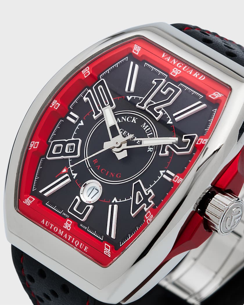 Franck Muller Men s Vanguard Racing Automatic Black and Red Accent