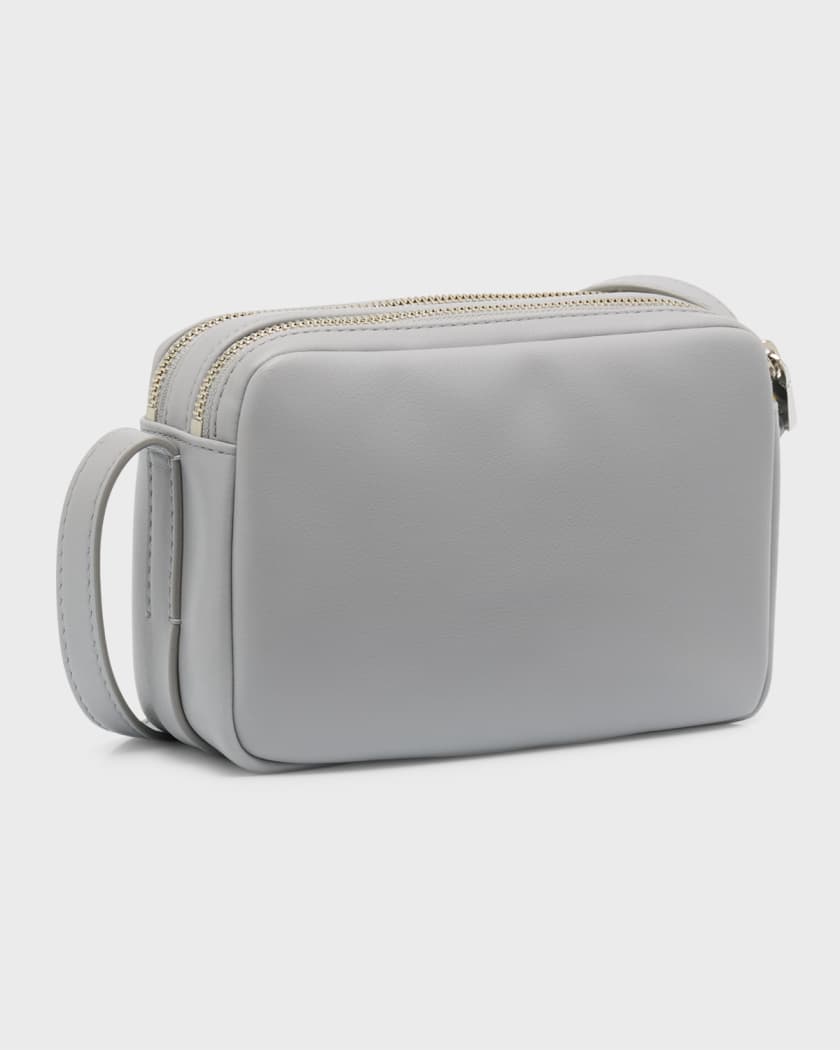 White leather camera sales bag