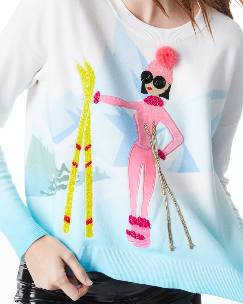 Alice Olivia Gleeson Embellished Boxy Pullover Neiman Marcus
