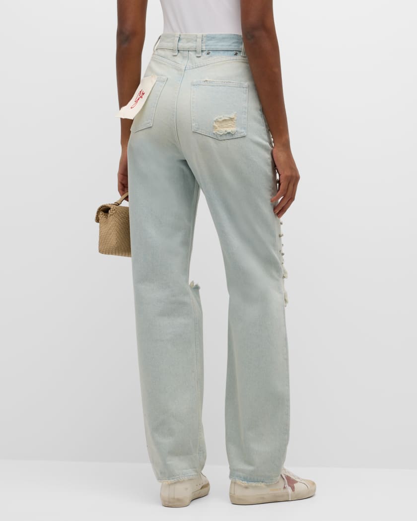 Kim Bleached Jeans with Crystals