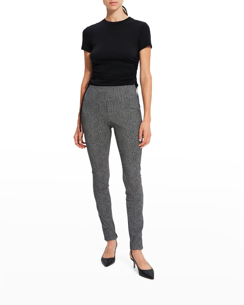 Theory Houndstooth Ponte Leggings Neiman Marcus