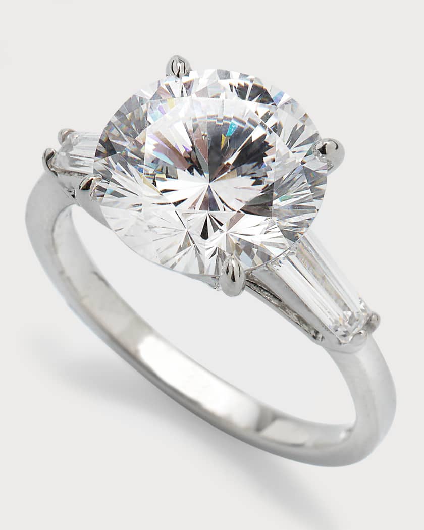 Baguette cubic zirconia ring sale