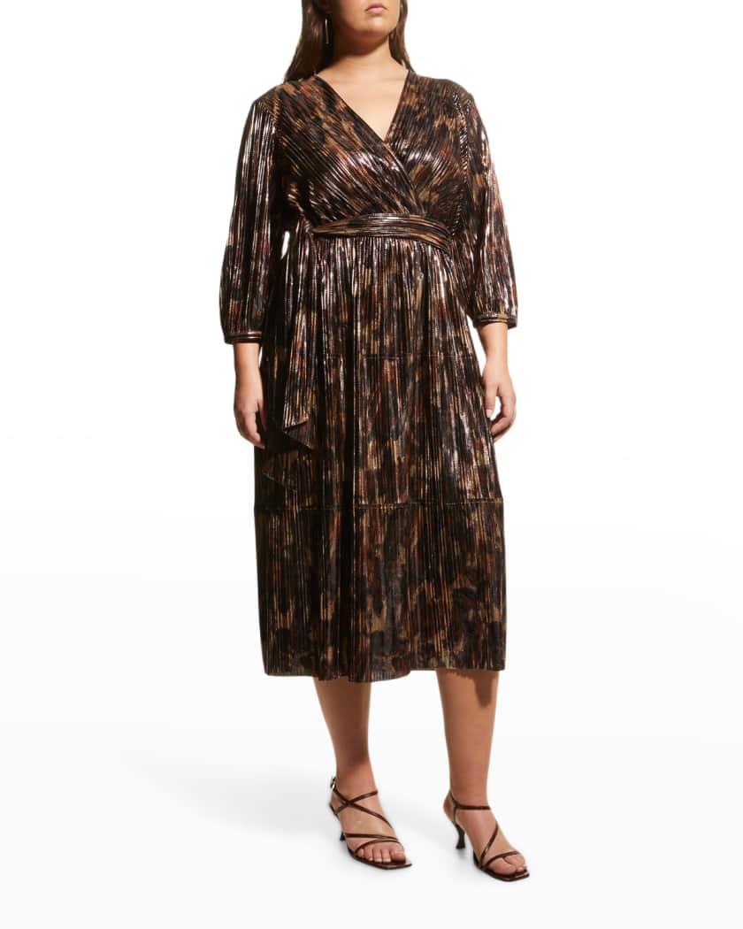 Tina Midi Wrap Dress | Neiman Marcus