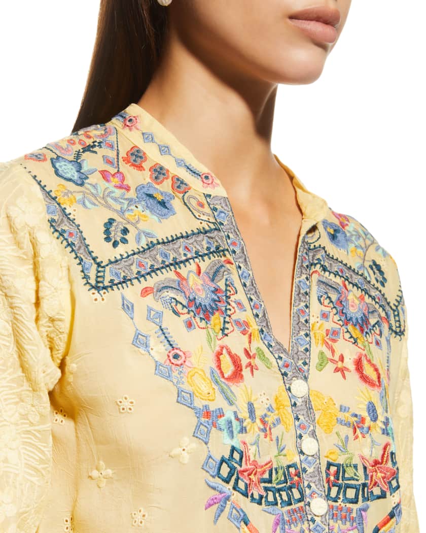 Johnny Was Croydon Embroidered Tunic Neiman Marcus