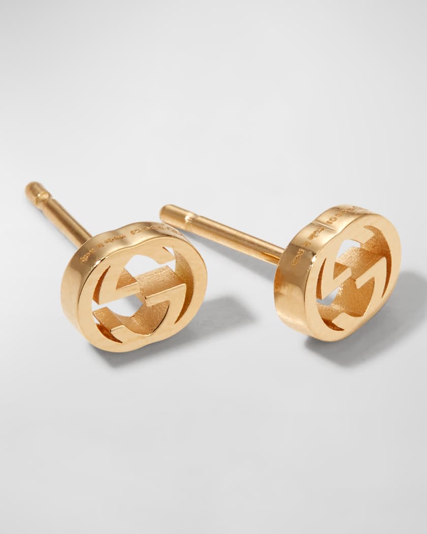 Interlocking-G Stud Earrings in Yellow Gold