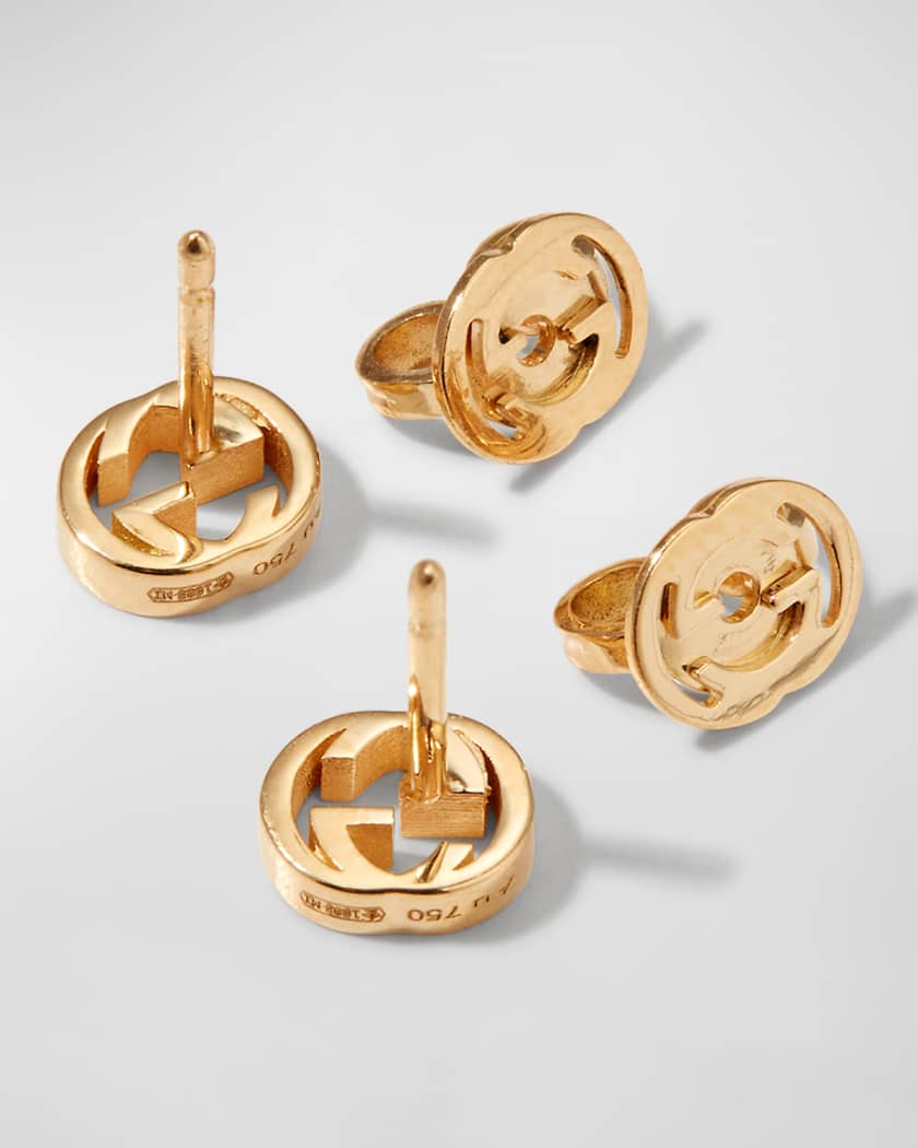 Interlocking-G Stud Earrings in Yellow Gold
