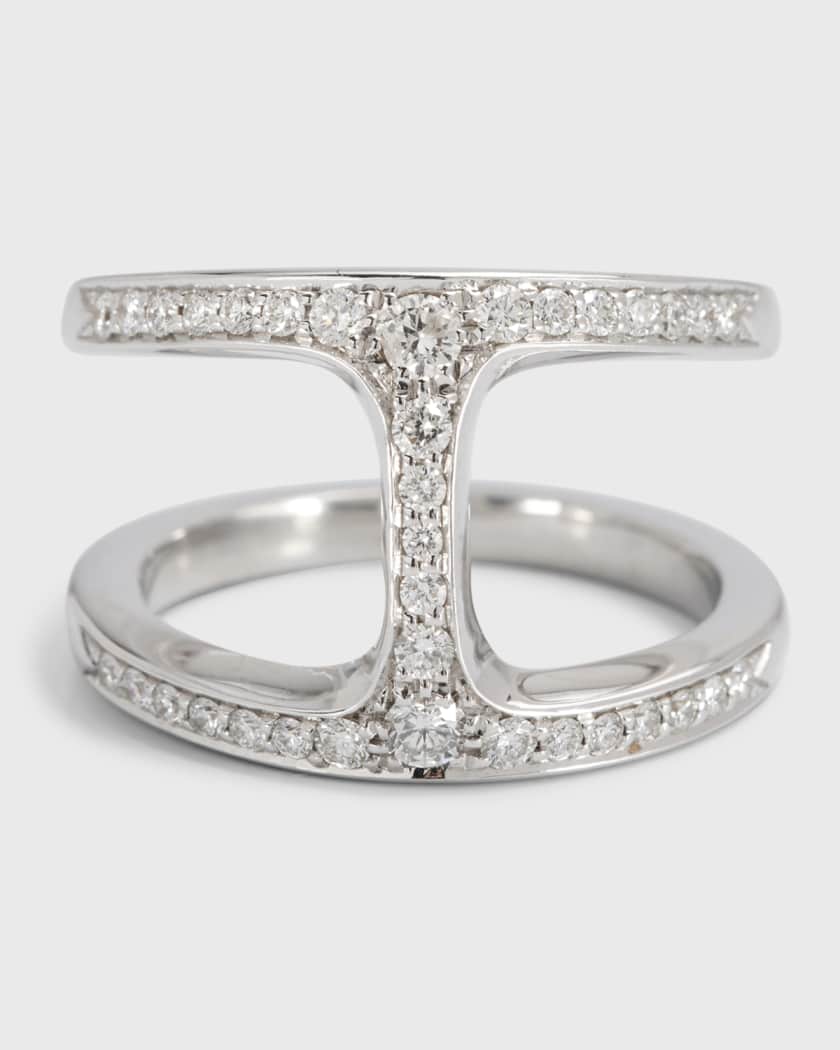 Hoorsenbuhs White Gold Dame Phantom Ring with Diamonds