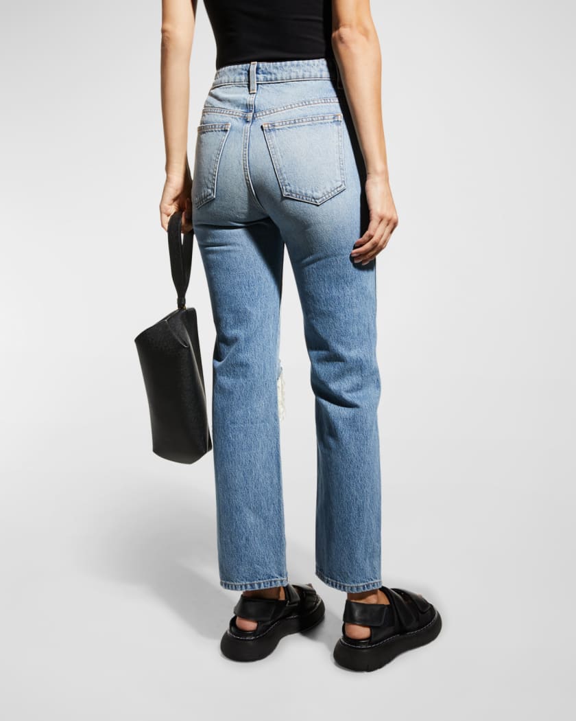 Khaite Abigail High Rise Straight Jeans | Neiman Marcus | Weite Jeans