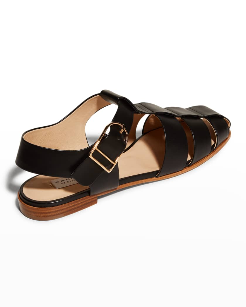Gabriela Hearst Woven Calfskin Fisherman Sandals Neiman Marcus