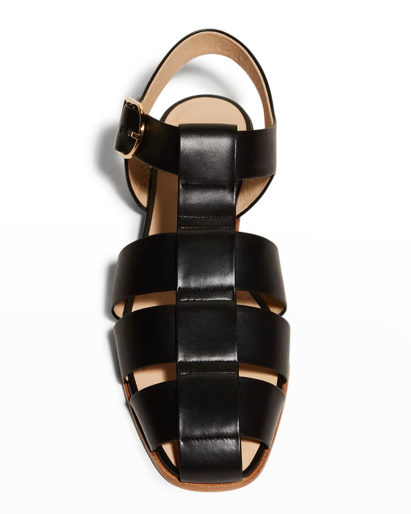 Gabriela Hearst Woven Calfskin Fisherman Sandals Neiman Marcus