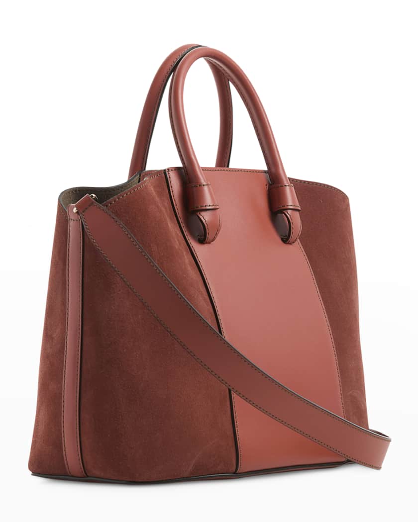 Furla Miastella Mix-Leather Tote Bag | Neiman Marcus