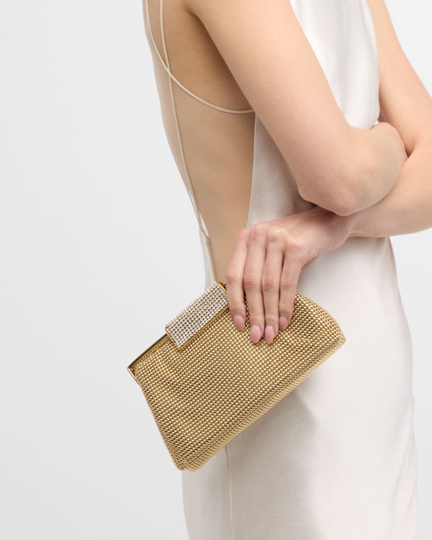 Whiting Davis Dimple Embellished Mesh Clutch Bag Neiman Marcus