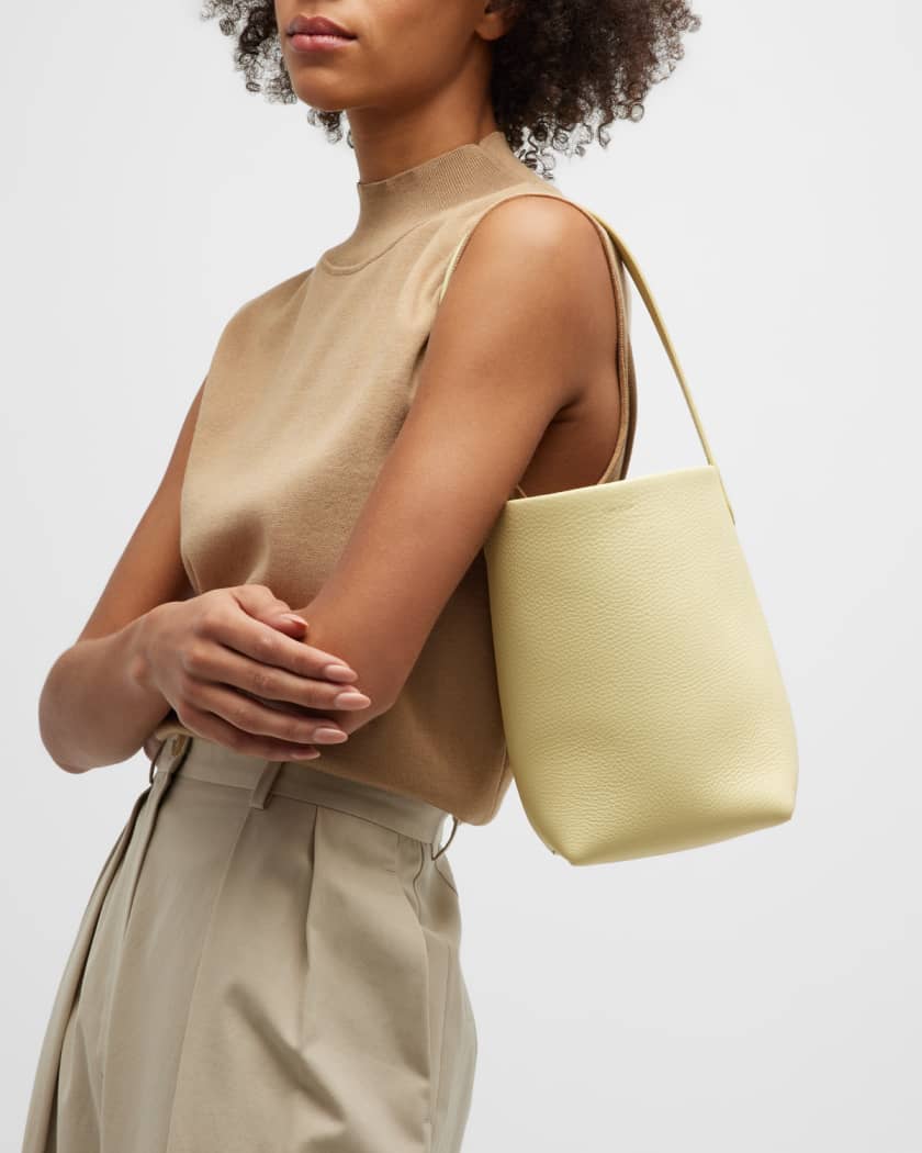 The Row Park 3 Medium Textured-leather Tote In Beige