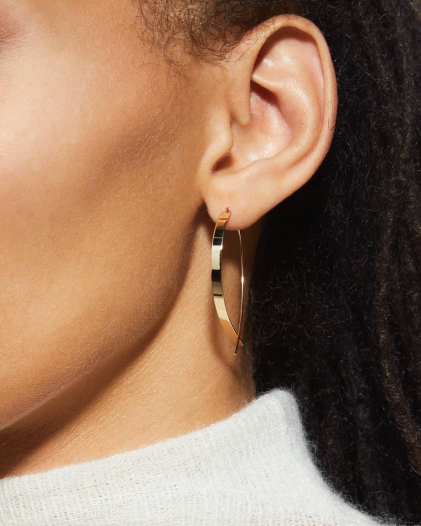 Lana upside down hoop outlet earrings