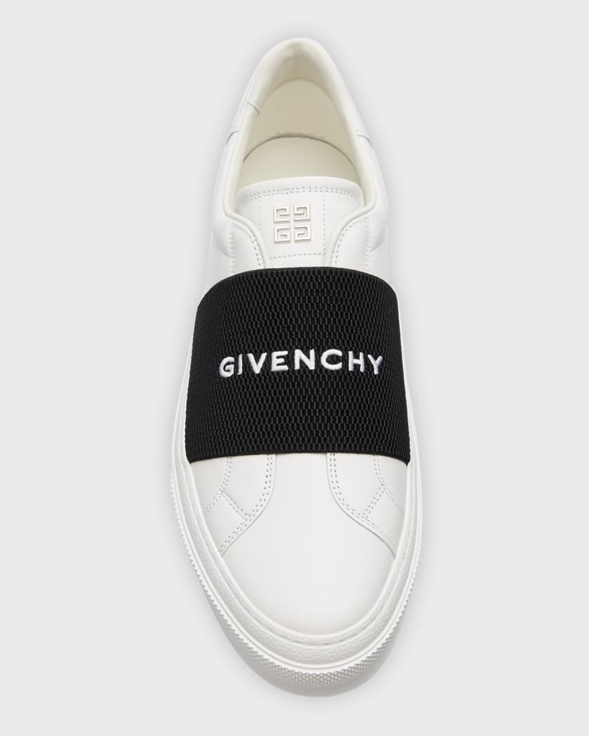 Givenchy Men's Logo Leather Slip-On Sneakers | Neiman Marcus