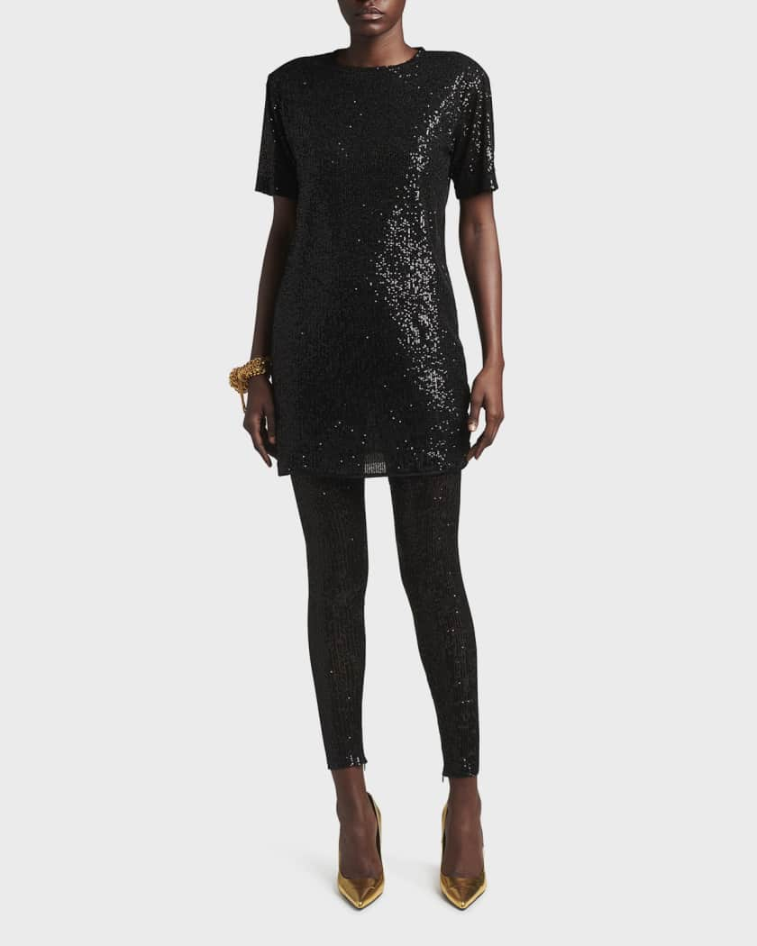 TOM FORD Black Sequinned Leggings TOM FORD