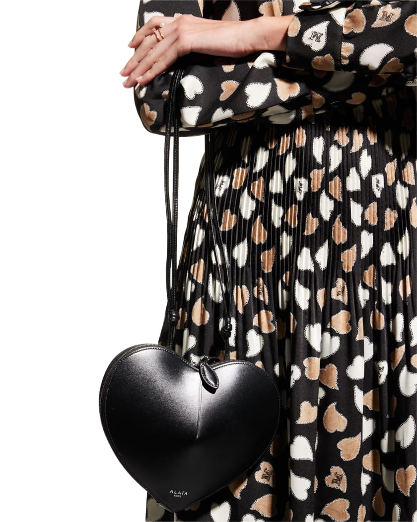 Alaia Heart Leather Shoulder Bag