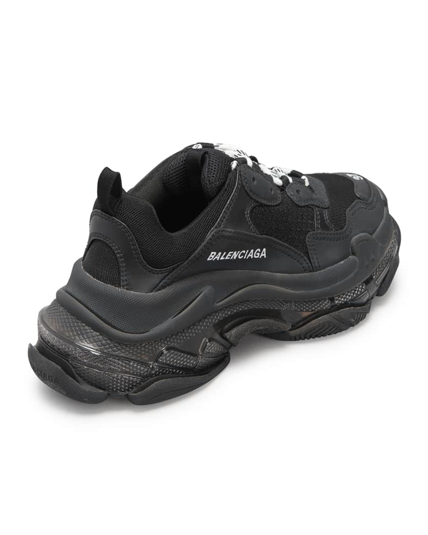 Balenciaga - Triple S Clear Sole Sneakers - Men - Rubber/Polyester/Nylon/Polyurethane/Fabric - 43 - Black