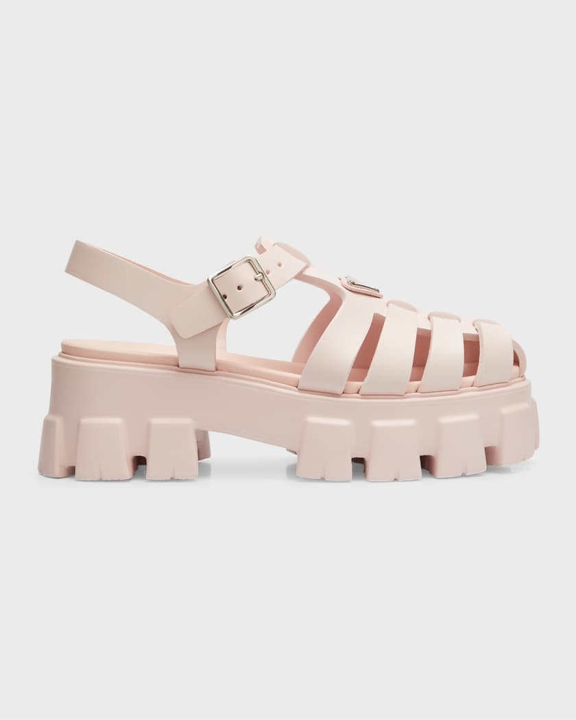 Teleurgesteld Afwijzen interferentie Prada Rubber Logo Chunky-Sole Fisherman Sandals | Neiman Marcus