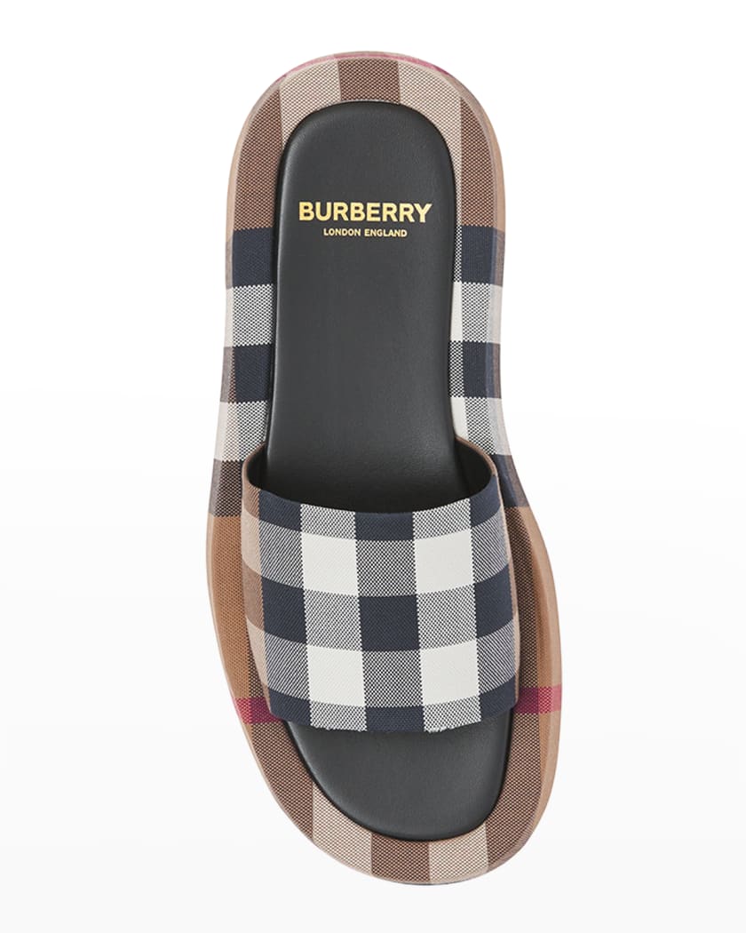 Burberry チェックプリント スライド cipelici-orange.com