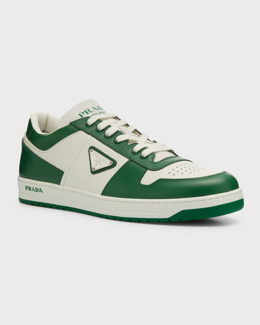 Men's Downtown Logo Low-Top Leather Sneakers