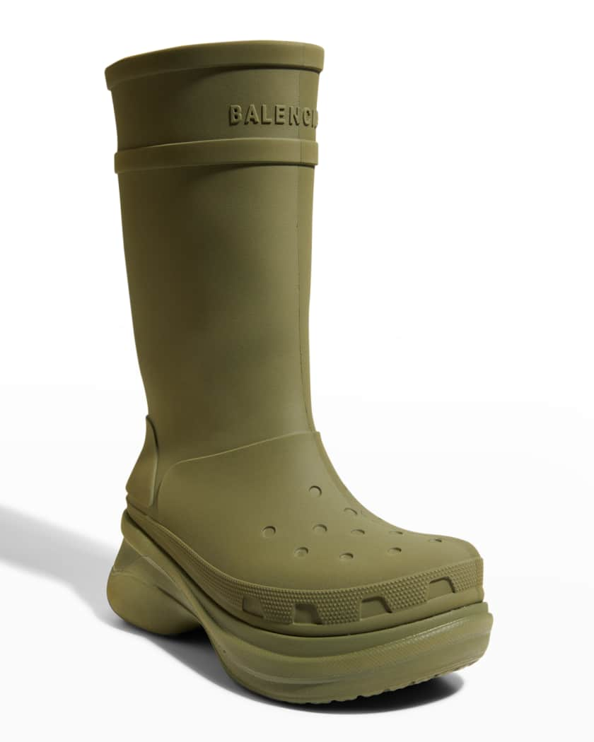 affældige betale Styre Balenciaga x Crocs™ Men's Tonal Rubber Rain Boots | Neiman Marcus