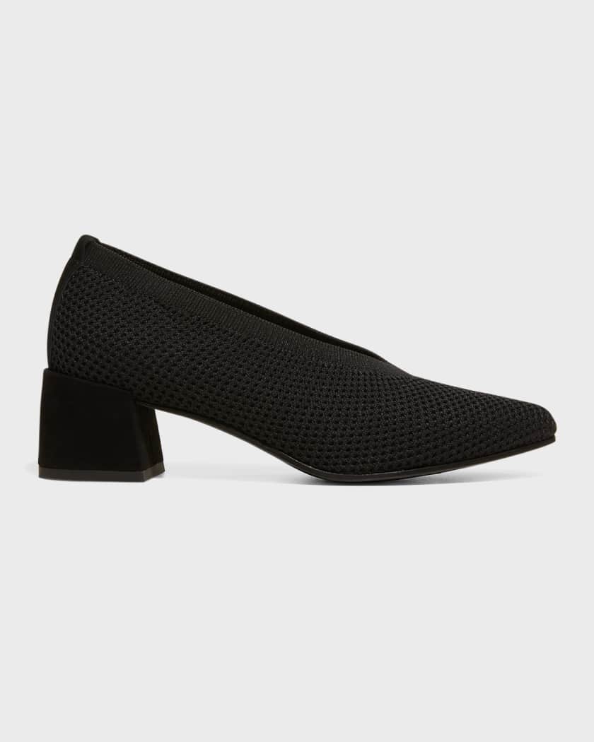 Gabby Knit Block Heel Pumps