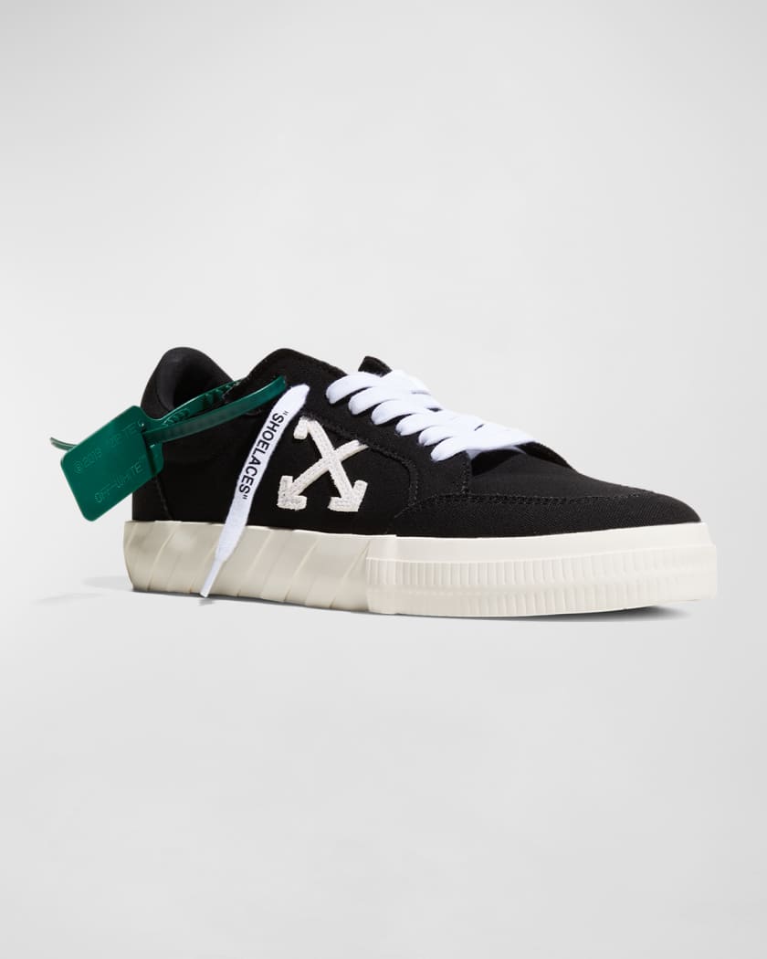 Off-White Men's Canvas Low-Top Vulcanized Diagonal Sneakers