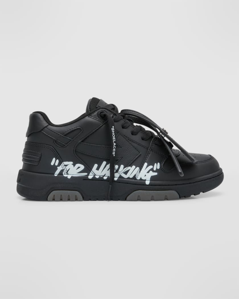 Off-White - Men - Out of Office Leather Sneakers Black - EU 39