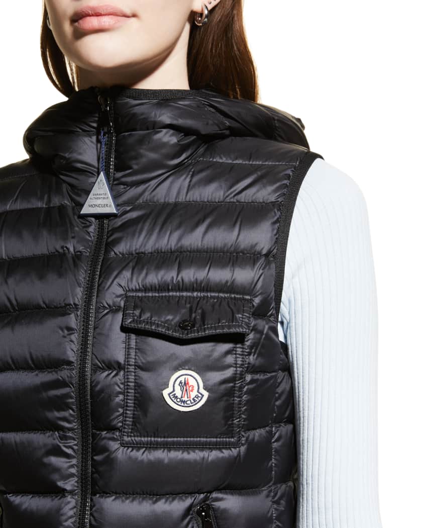 Moncler Glyco Down-Fill Hooded Vest | Neiman Marcus