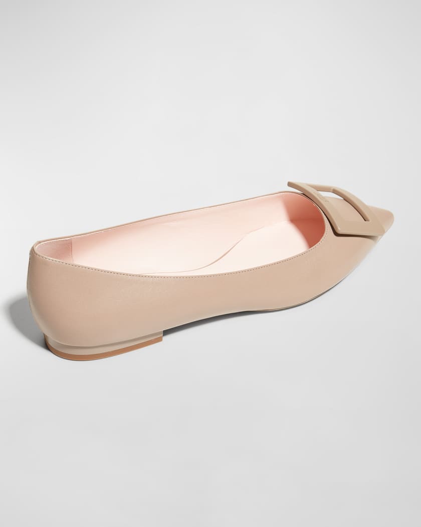 10mm Gommettine Leather Ballerina Flats