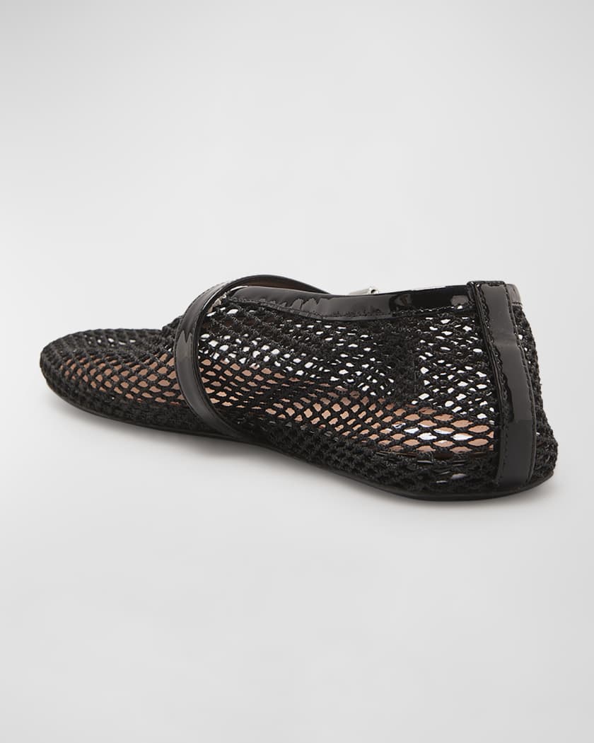 Mesh Mary Jane Ballerina Flats