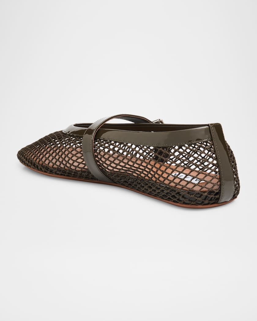 Mesh Mary Jane Ballerina Flats