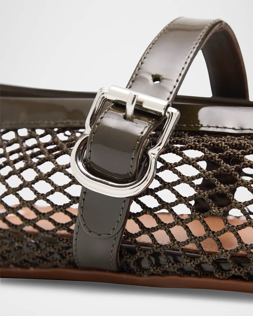 Mesh Mary Jane Ballerina Flats