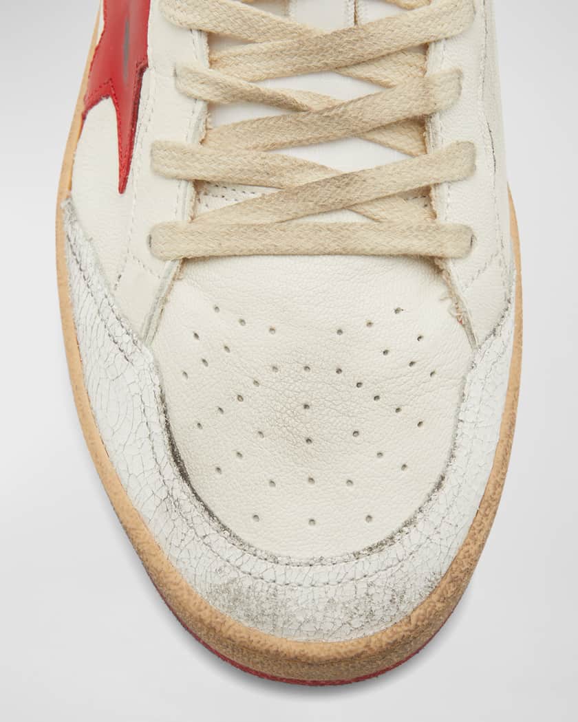 Men's Ball Star Distressed Low-Top Sneakers