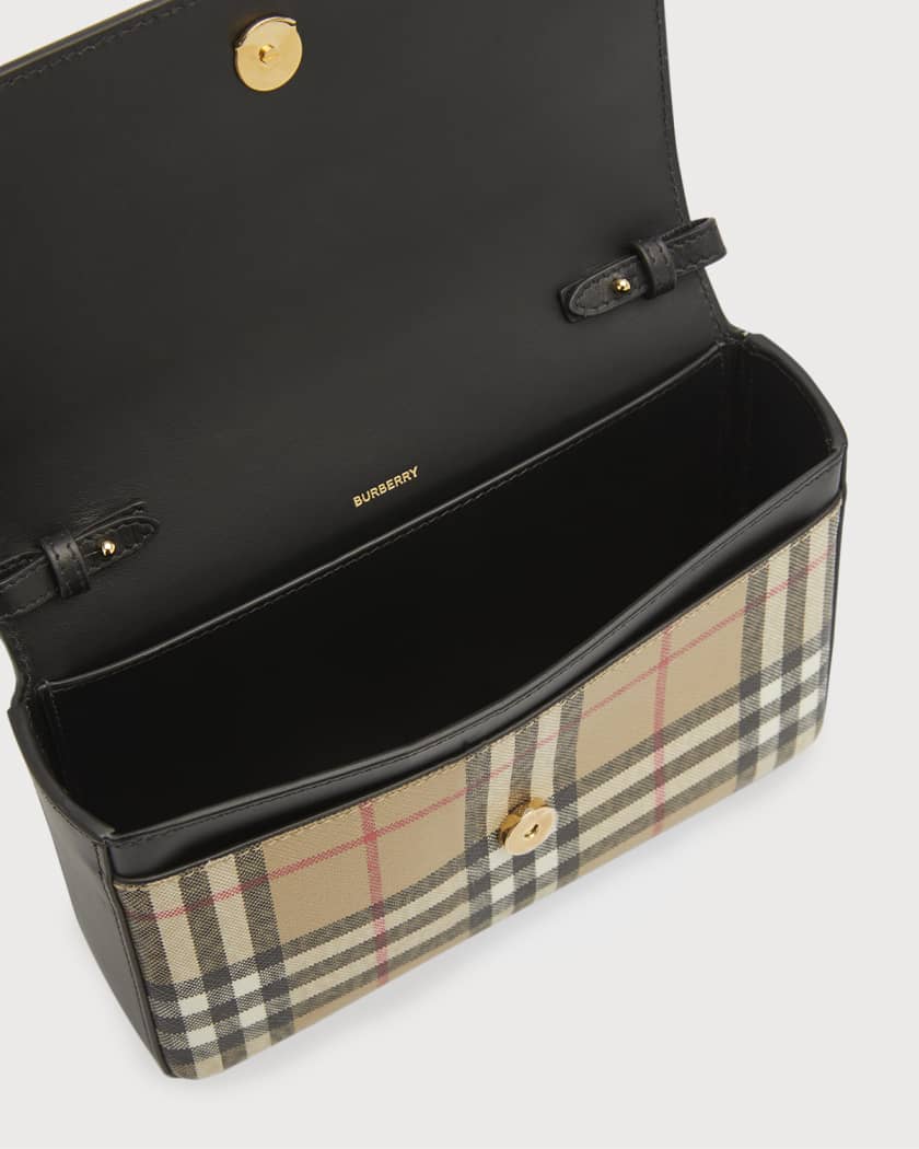 Burberry New Hampshire Vintage Check Canvas & Leather Crossbody Bag |  Neiman Marcus