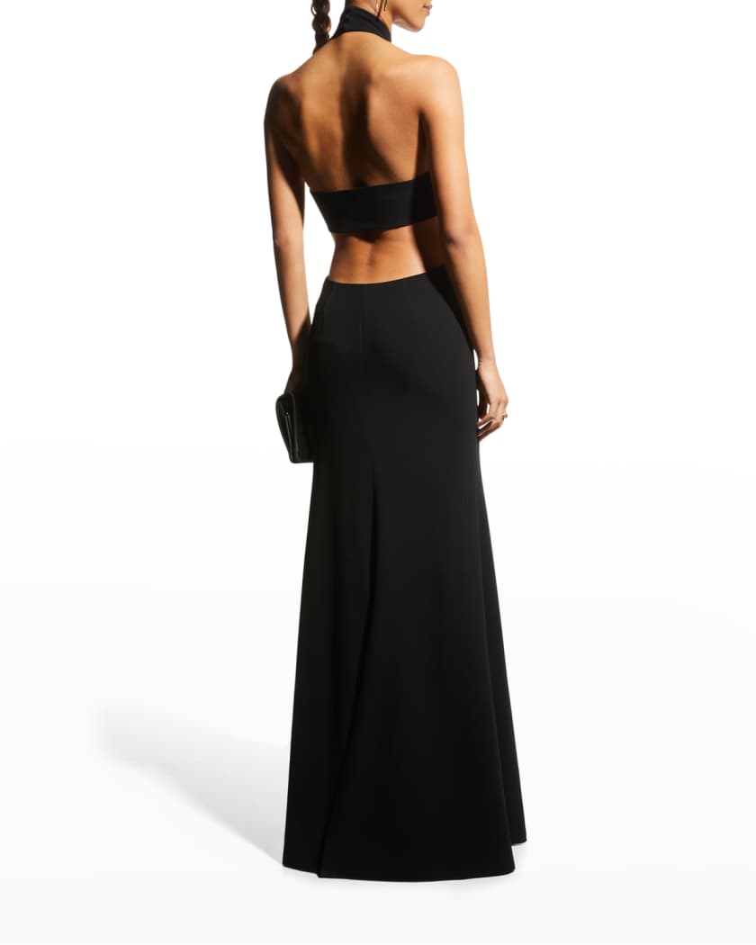 Cinq A Sept Melba Open Back Halter Gown Neiman Marcus
