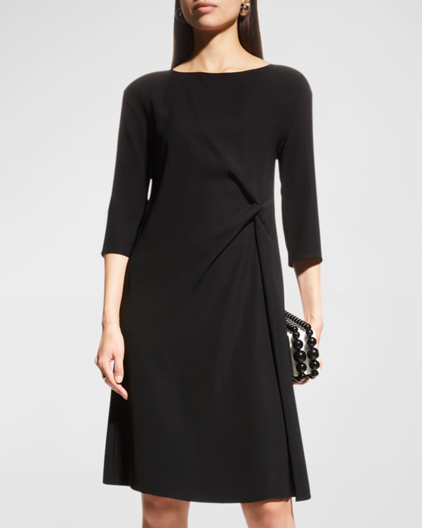 Techno Cady Gathered Shift Dress