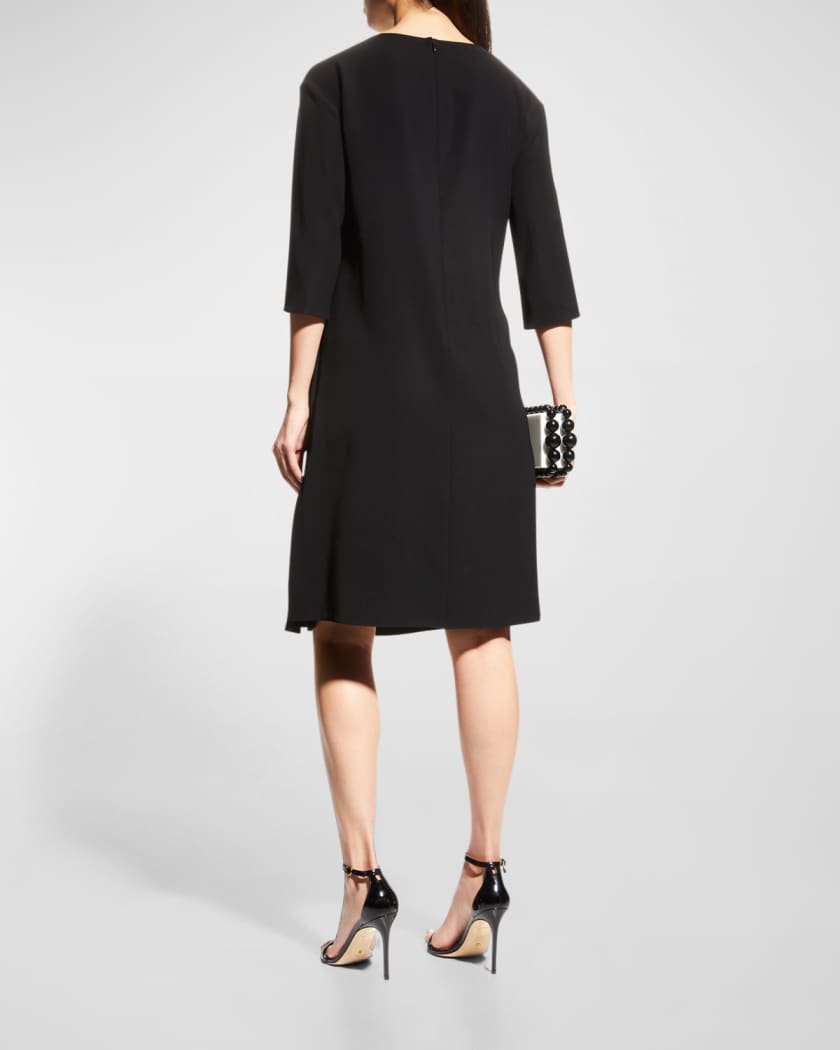 Techno Cady Gathered Shift Dress