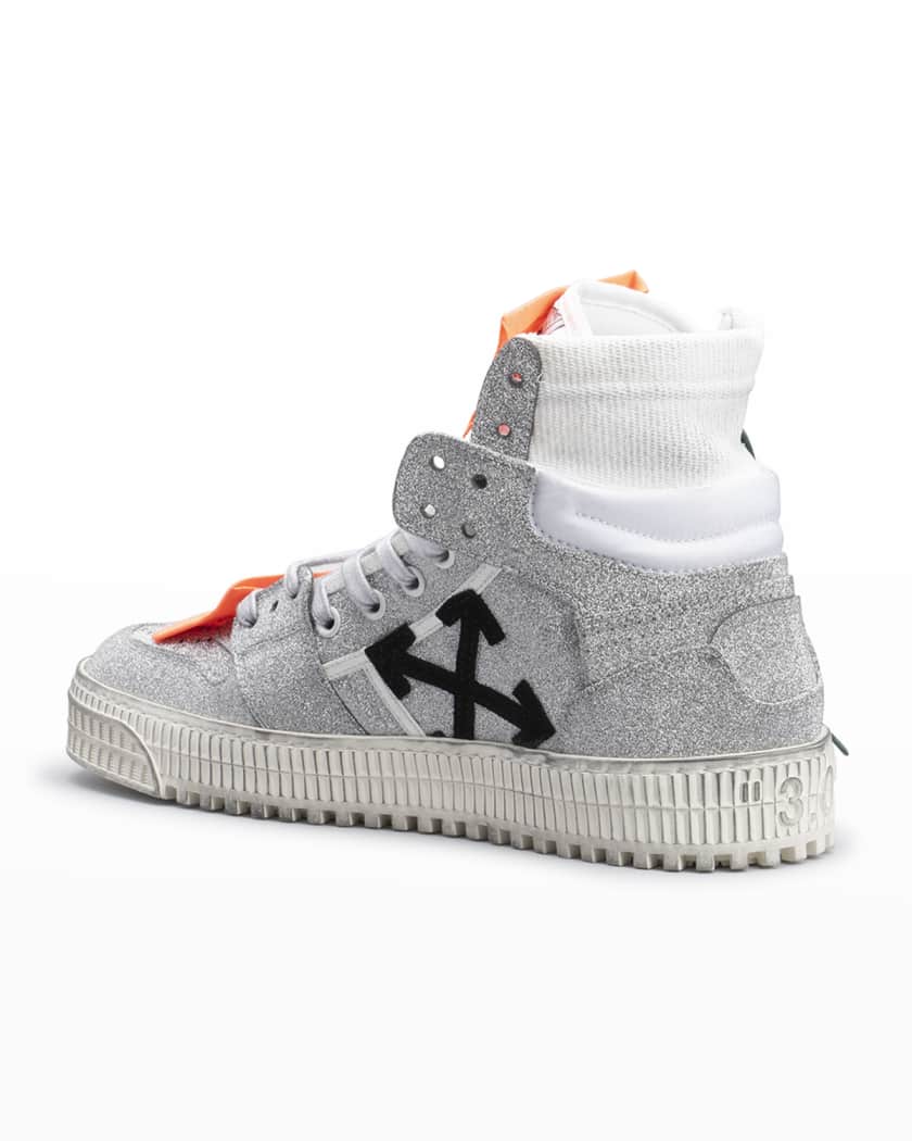 Off White 3 0 Court Glitter High Top Sneakers Neiman Marcus