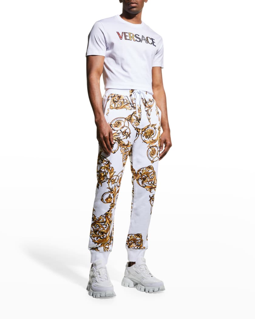 Versace Jeans Mens Jeans Regular Sweatpants with Logo 