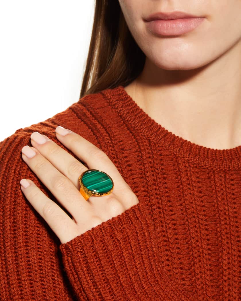 Malachite Adjustable Ring