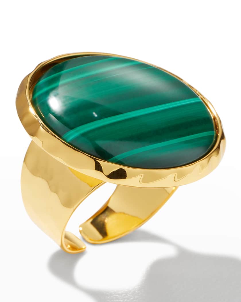 Malachite Adjustable Ring
