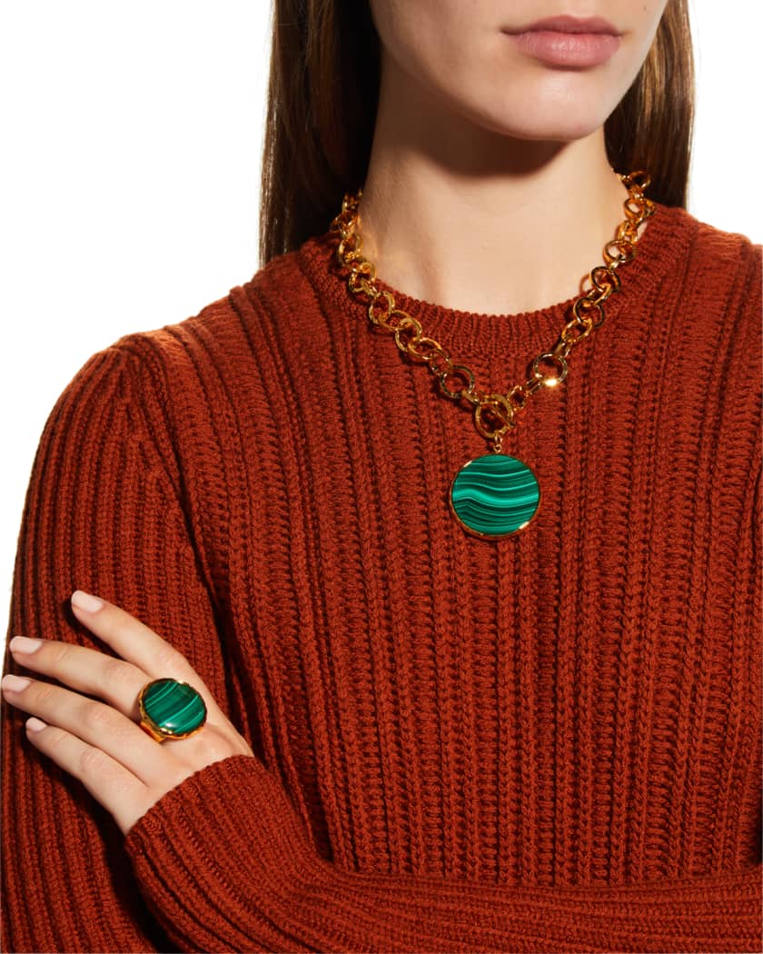 Malachite Adjustable Ring