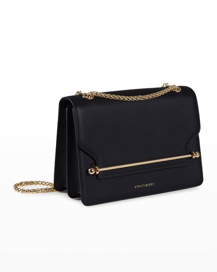 Strathberry East/west Leather Crossbody Bag In Forget Me Not