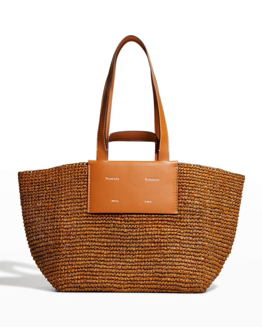 White Label Morris Large Raffia Tote in Brown - Proenza Schouler