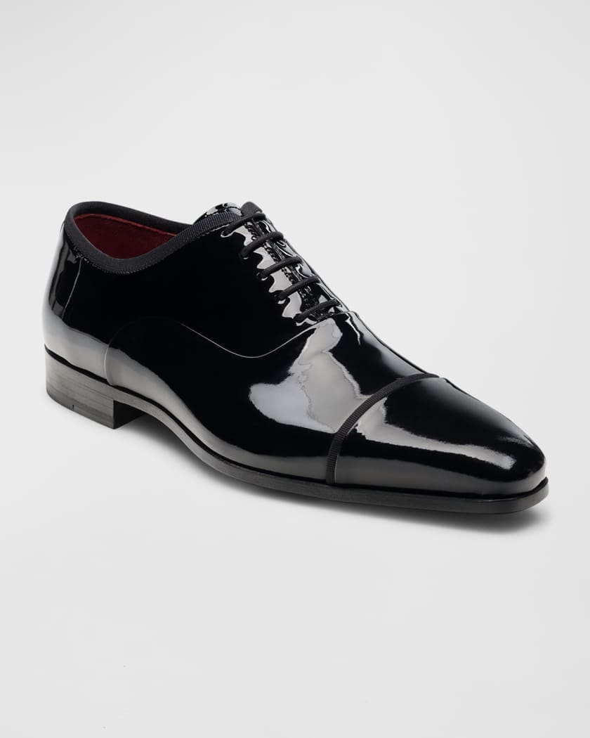 Cap toe patent leather shoes cheap