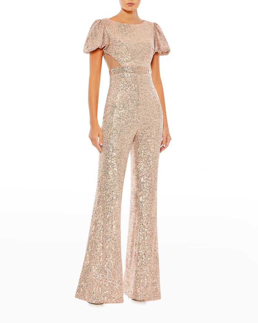 Neiman marcus sequin jumpsuit clearance