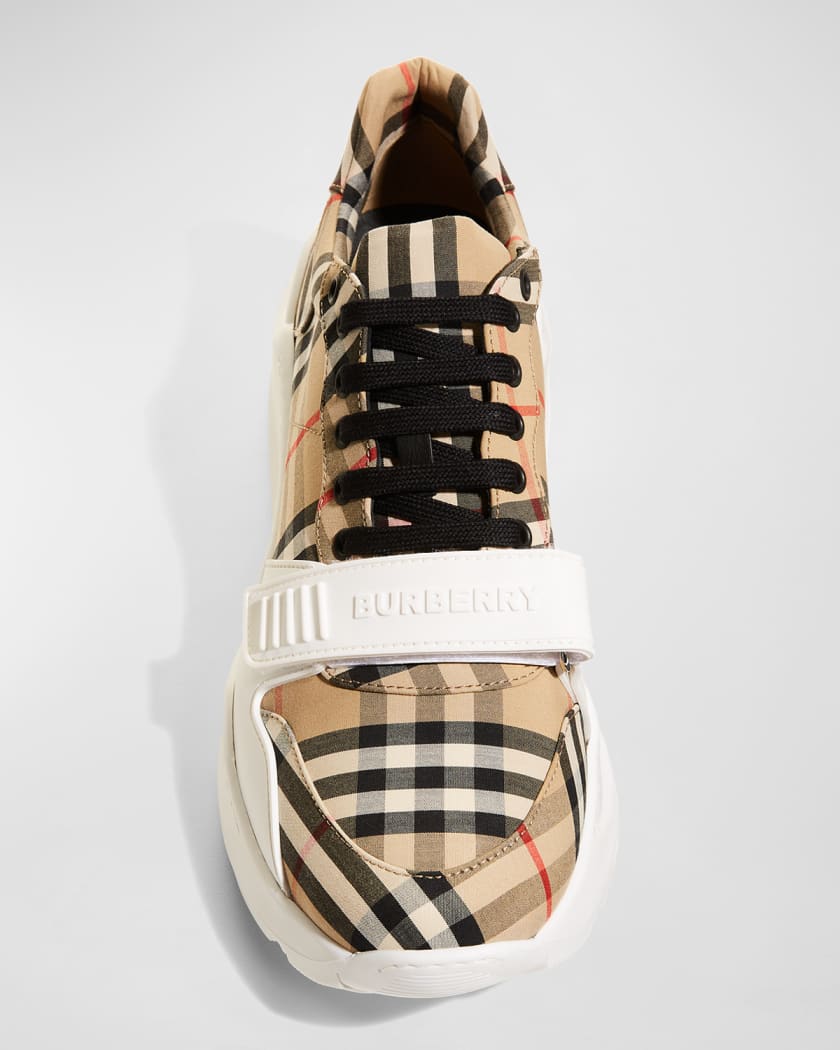Men's Regis Check Trainer Sneakers
