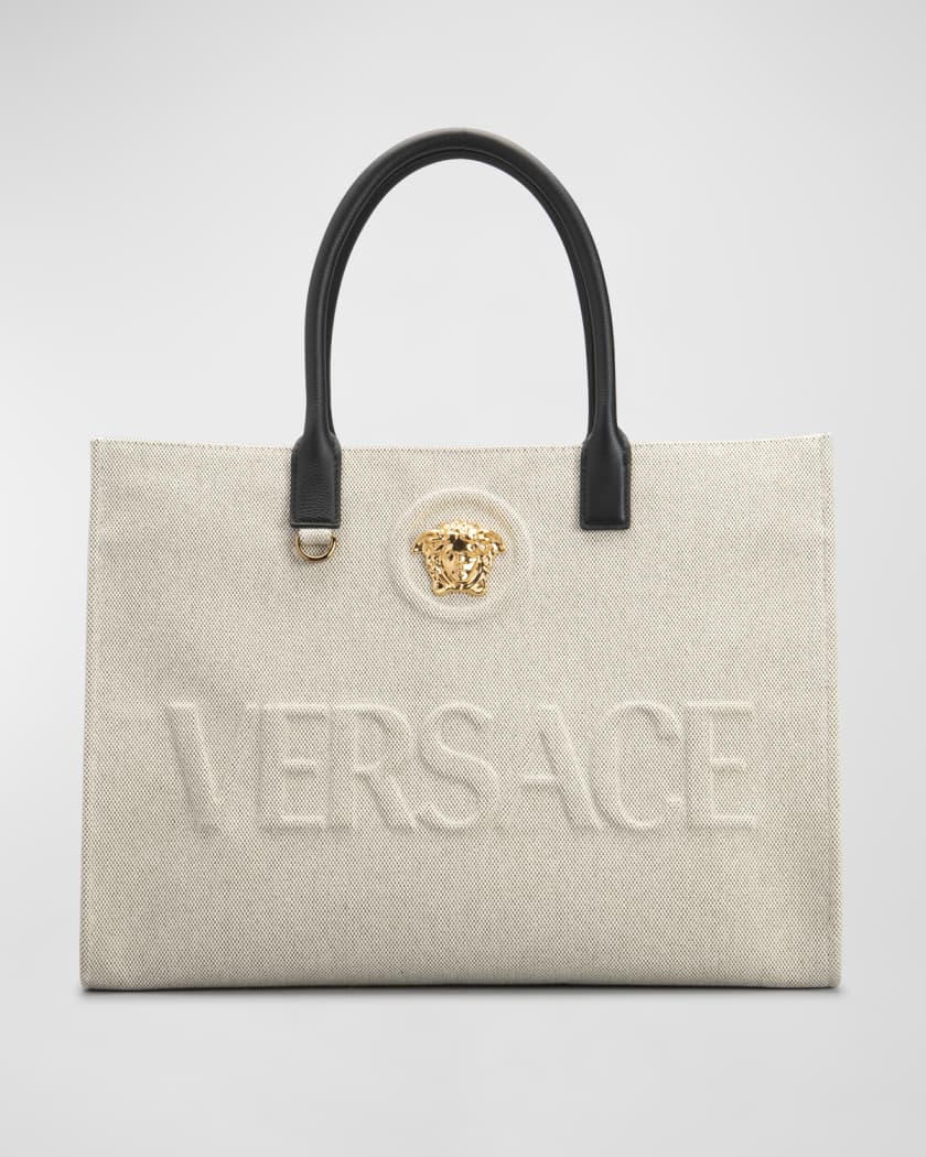 Versace La Greca Large Tote Bag - Red for Men